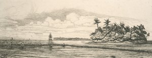 Oceanía, islotes en Uvea de Charles Meryon