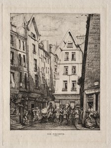 Calle Pirouette, cerca de los Mercados, París de Charles Meryon