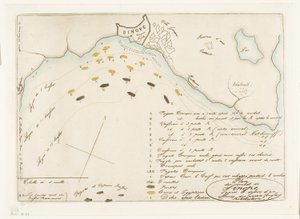 Plano de la batalla de Sinope de Charles Meryon