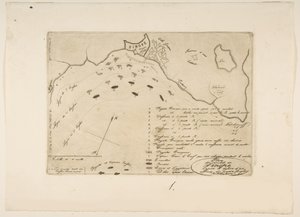 Plano de la Batalla de Sinope, 1853 de Charles Meryon