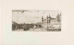 Pont-au-Change, París de Charles Meryon