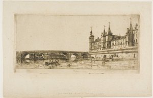 Pont-au-Change, París de Charles Meryon