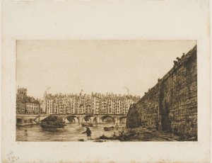 Pont-au-Change, París, alrededor de 1784 de Charles Meryon