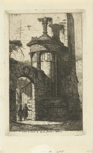 Puerta de entrada al convento de los capuchinos franceses en Atenas
Entrée du convent des Capucins Francais a Athenes (título en el objeto) de Charles Meryon