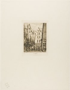 Rue Pirouette aux Halles, París de Charles Meryon