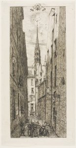 Rue des Chantres, París de Charles Meryon