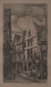 Rue des Toilés, Bourges de Charles Meryon