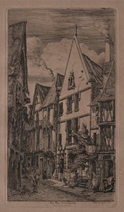 Rue des Toilés, Bourges de Charles Meryon