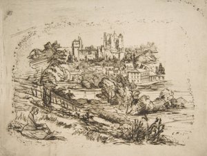 Ruinas del Castillo de Pierrefonds, después de Viollet-le-Duc, 1858