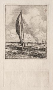 Proa de navegación rápida, Archipiélago de Mulgrave, Oceanía, 1866 de Charles Meryon