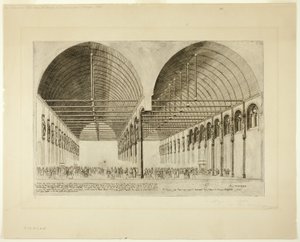 La antesala del Palais de Justice, París de Charles Meryon