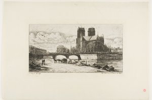 El ábside de Notre-Dame, París de Charles Meryon