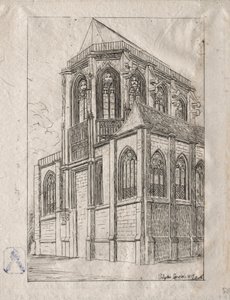 El Ábside de la Iglesia de St. Martin-sur-Renelle de Charles Meryon