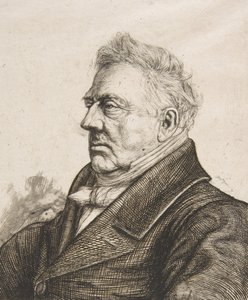 El arqueólogo bretón Louis Jacques Marie Bizeul, después de una fotografía de Charles Meryon
