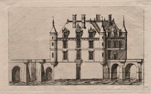 El castillo de Chenonceau, 1856 de Charles Meryon