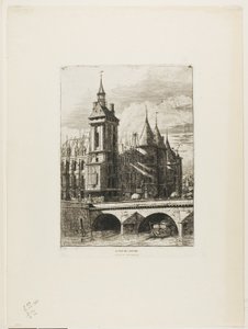 La torre del reloj, París de Charles Meryon