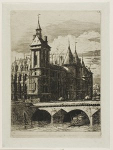 La torre del reloj, París de Charles Meryon