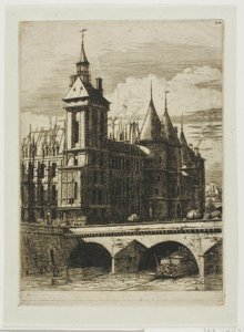 La Torre del Reloj, París de Charles Meryon