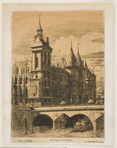 La Torre del Reloj, París de Charles Meryon
