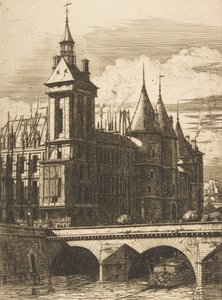 La Torre del Reloj, París, 1852 de Charles Meryon