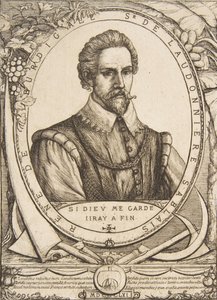 El colono René de Laudonnière Sablais, después de van de Passe de Charles Meryon