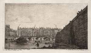 El Puente del Intercambio, París, alrededor de 1784 de Charles Meryon