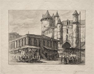 El Gran Châtelet, París, alrededor de 1780 de Charles Meryon