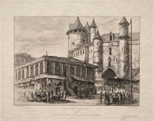 El Gran Châtelet, París, alrededor de 1780 de Charles Meryon