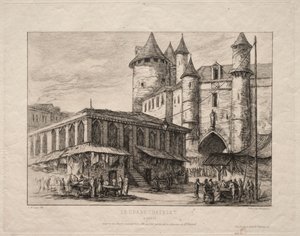 El Gran Châtelet, París, alrededor de 1780, 1861 de Charles Meryon