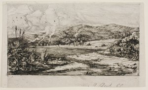 La Pequeña Colonia Francesa en Akaroa, 1845 de Charles Meryon
