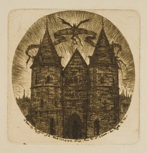 La vieja puerta del Palais de Justice, París de Charles Meryon
