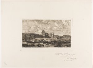 El viejo Louvre, París, 1651 de Charles Meryon