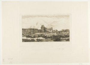 El viejo Louvre, París, 1651 de Charles Meryon