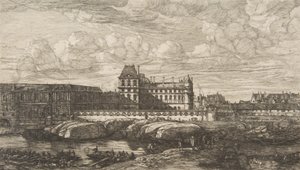 El Viejo Louvre, París, después de Zeeman de Charles Meryon