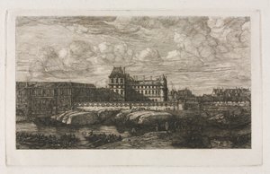 El Viejo Louvre de una Pintura de Zeeman, 1651 de Charles Meryon