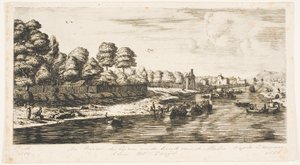 El río Sena y la esquina del Mall, París de Charles Meryon