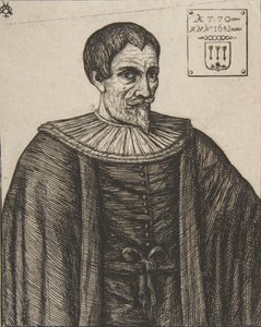 El historiador John Besly, después de Jaspar Isaac de Charles Meryon