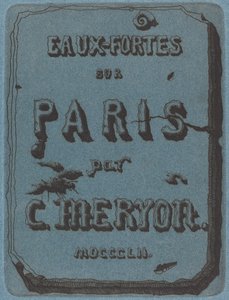 Página de título del conjunto de grabados de París de Charles Meryon