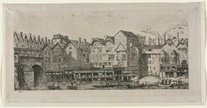 Vista de parte de la ciudad de París hacia el final del siglo XVII, 1861 de Charles Meryon