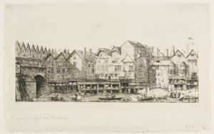 Vista de una parte de la ciudad de París hacia el final del siglo XVII de Charles Meryon
