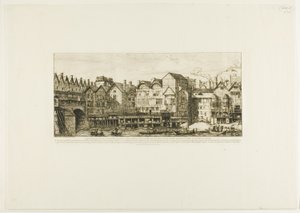 Vista de parte de la ciudad de París hacia el final del siglo XVII de Charles Meryon