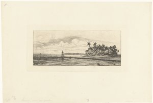 Pescadores en las Islas Wallis en el Océano Pacífico Oceanía: Ilots a Uvea (Valais) peche aux palmes de Charles Meryon