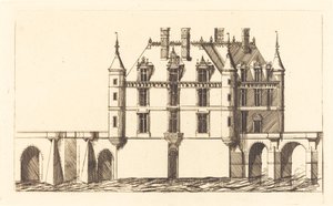 Chateau de Chenonceau, 1ra lámina de Charles Meryon after Jacques Androuet Ducerceau I
