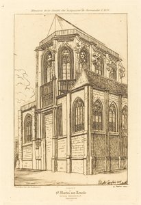 El Ábside de la Iglesia de San Martín-sur-Renelle de Charles Meryon after Polycles Langlois