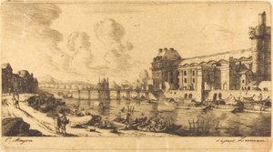 El pabellón de Mlle. y una parte del Louvre de Charles Meryon after Reinier Nooms, called Zeeman
