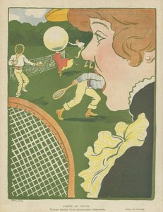 Tenis, extraño resultado de una fotografía instantánea, Ilustración para Le Rire