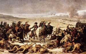 Napoleón en el campo de batalla de Eylau, 9 de febrero de 1807 de Charles Meynier