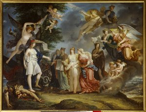 Siglo de las Luces: Francia triunfante anima a la Ciencia y las Artes en medio de la guerra de Charles Meynier