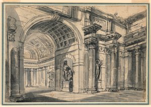 Fantasía Arquitectónica: Interior del Palacio de Charles Michel Ange Challe