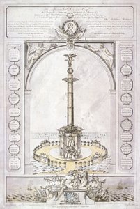 Diseño para un monumento al almirante Lord Nelson en forma de columna, 1806 de Charles Middleton